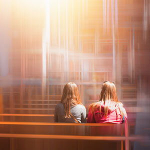 People Praying In A Church Blurred Photo Inside Of A Church